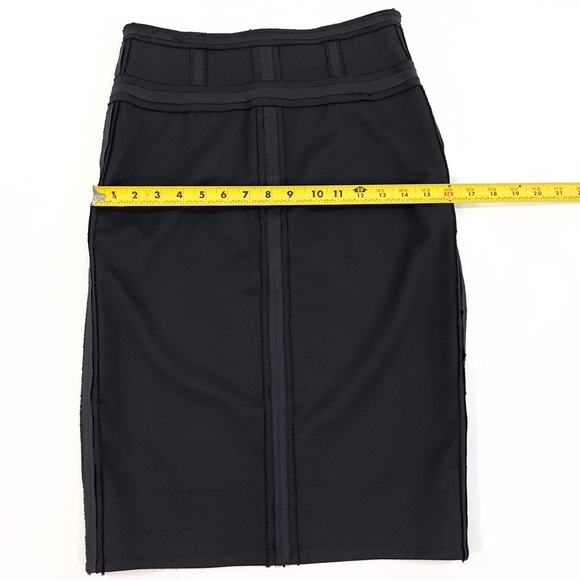 Robert Rodriguez Window Pane Straight Pencil Skirt Black - Picture 12 of 13